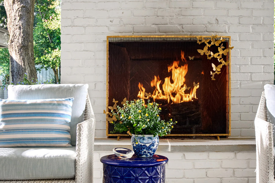 Enhance Your Hearth with a Butterfly Fireplace Screen Claire Crowe