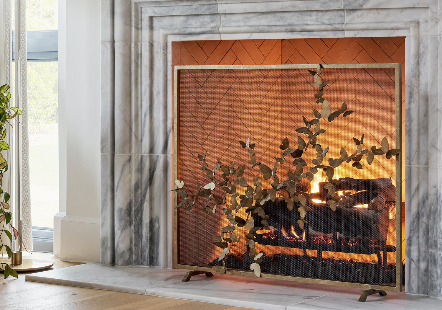 Claire Crowe Collection Butterfly Fire Screen