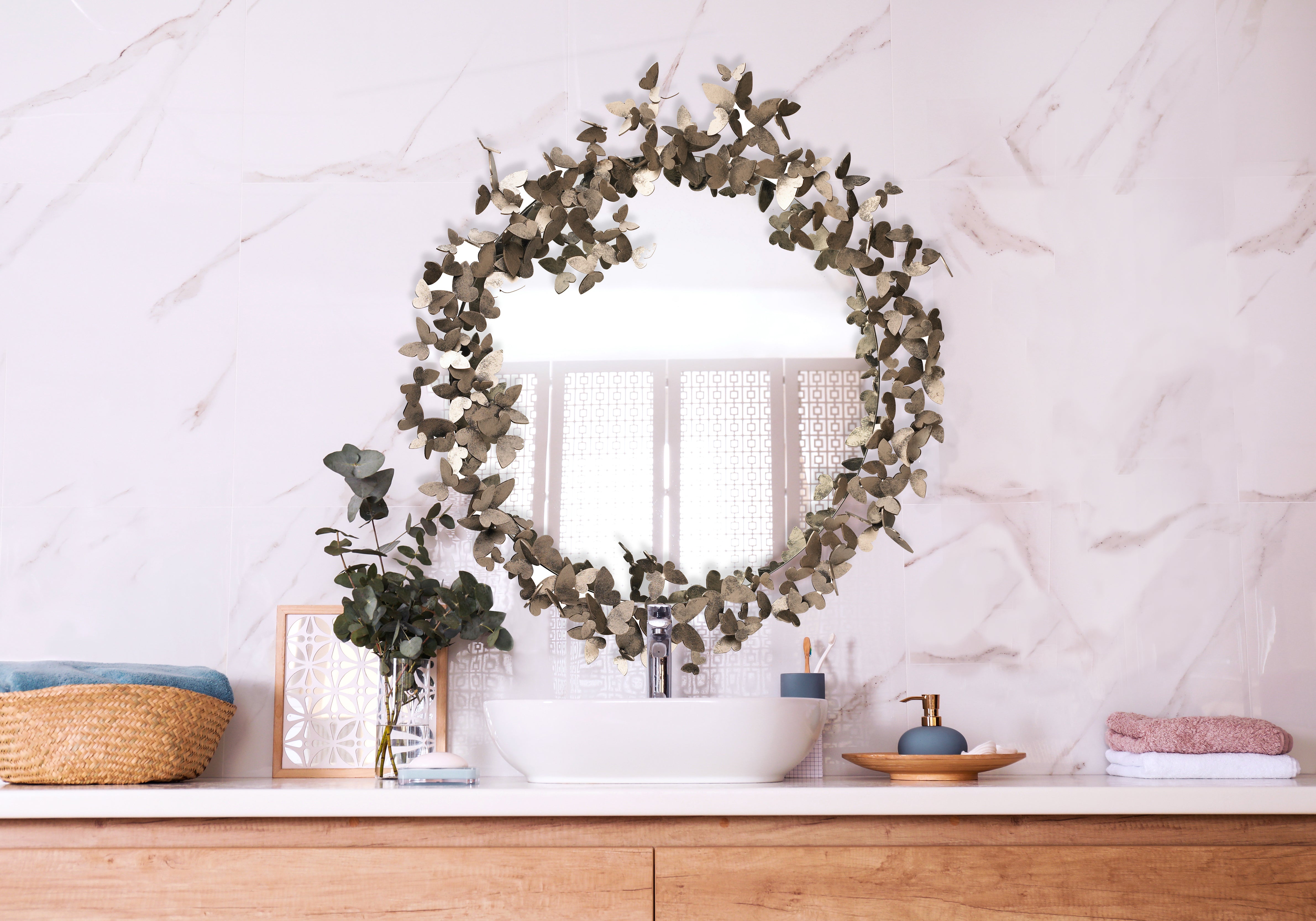 Butterfly Mirror Flutters By Your Wall