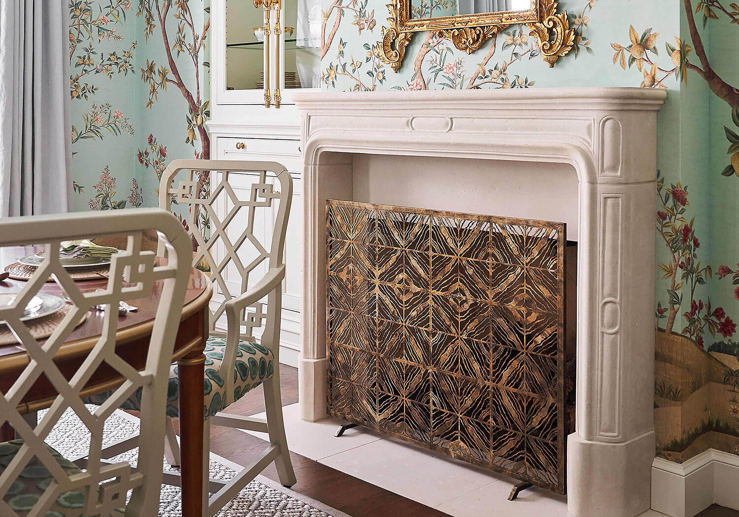 Tapestry Fire Screen