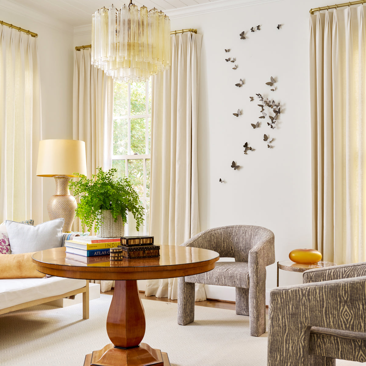 Butterfly Wall Sculpture installed in a designer interior