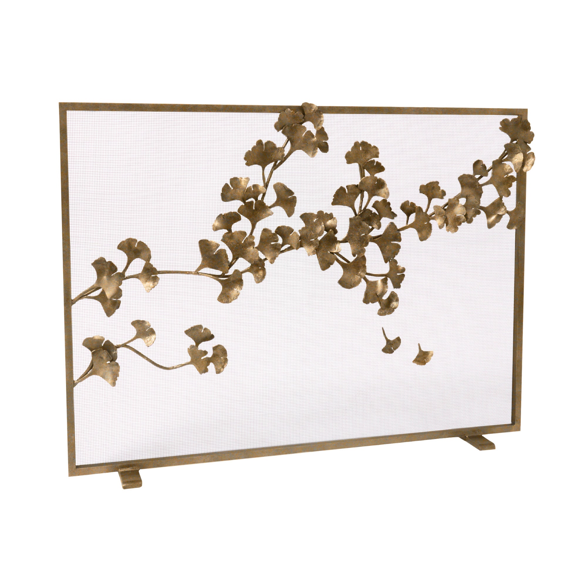 Ginkgo Leaf Fireplace Screen | Claire Crowe Collection