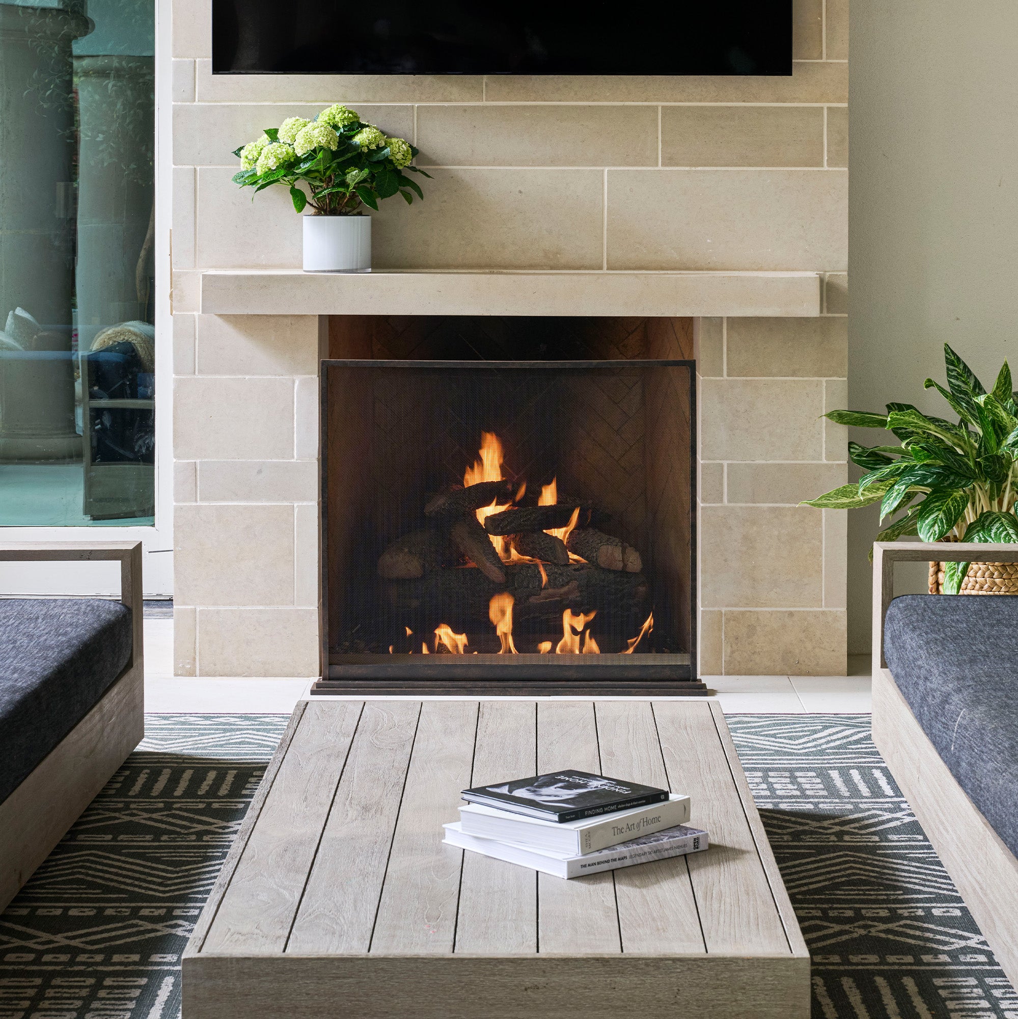 Modern Gold Fireplace Screen | Luxury Custom Design | Claire Crowe