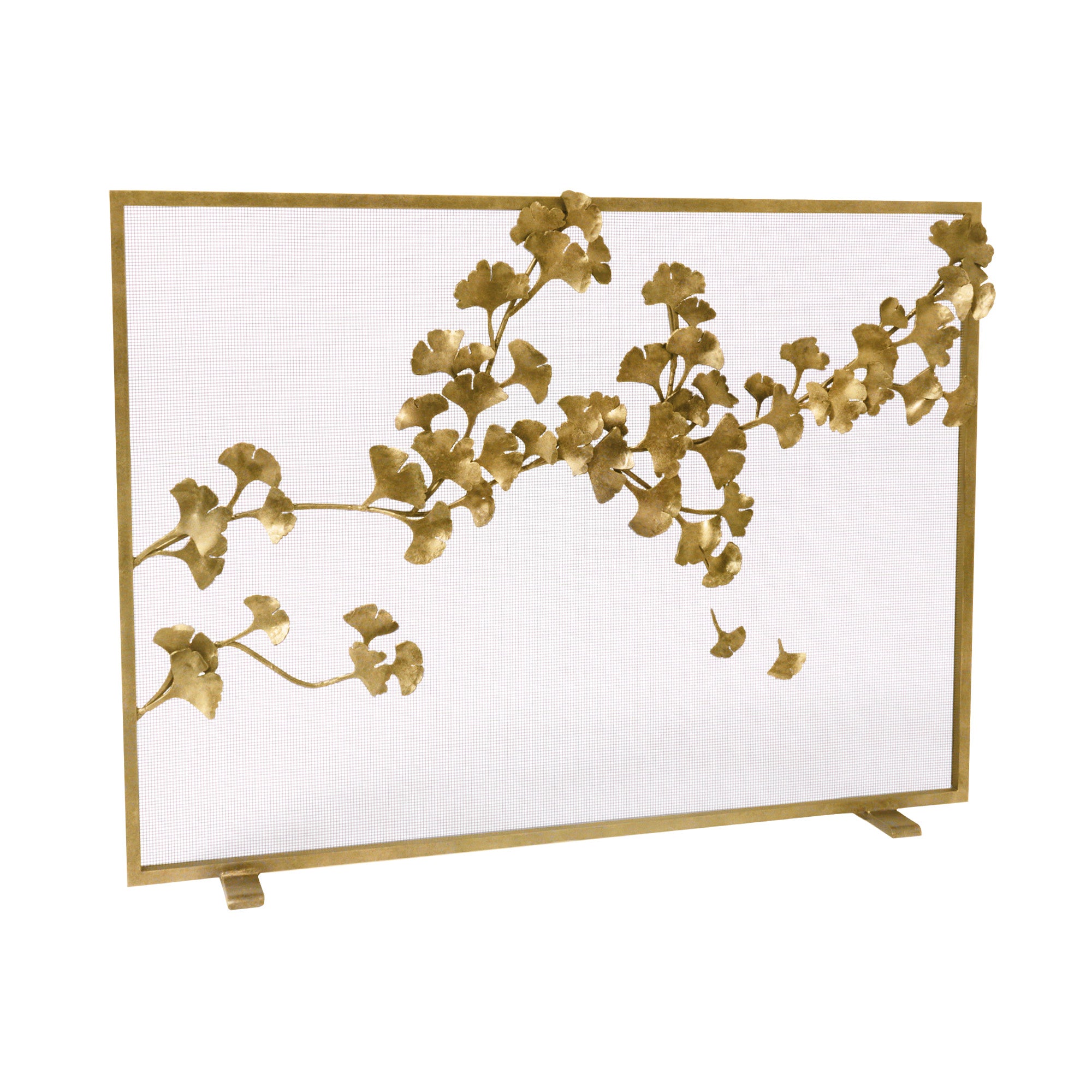 Ginkgo Leaf Fireplace Screen | Claire Crowe Collection