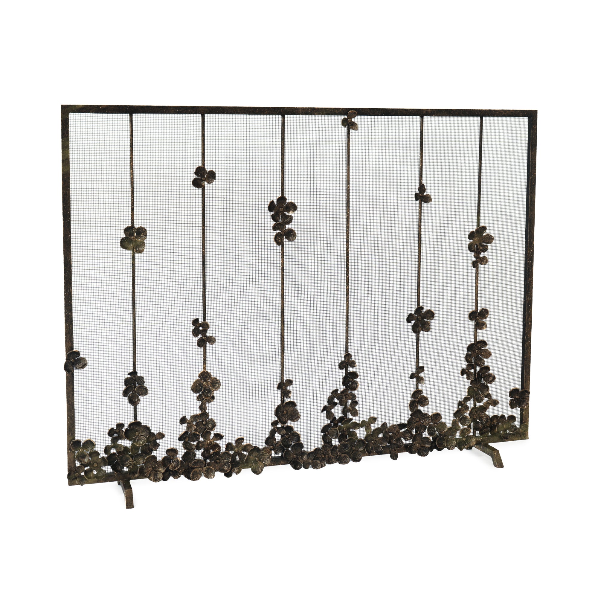 Cascading Blooms Fireplace Screen