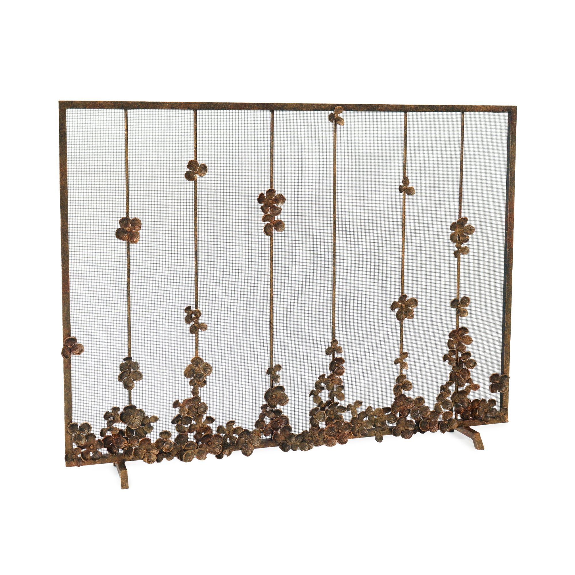 Cascading Blooms Fireplace Screen
