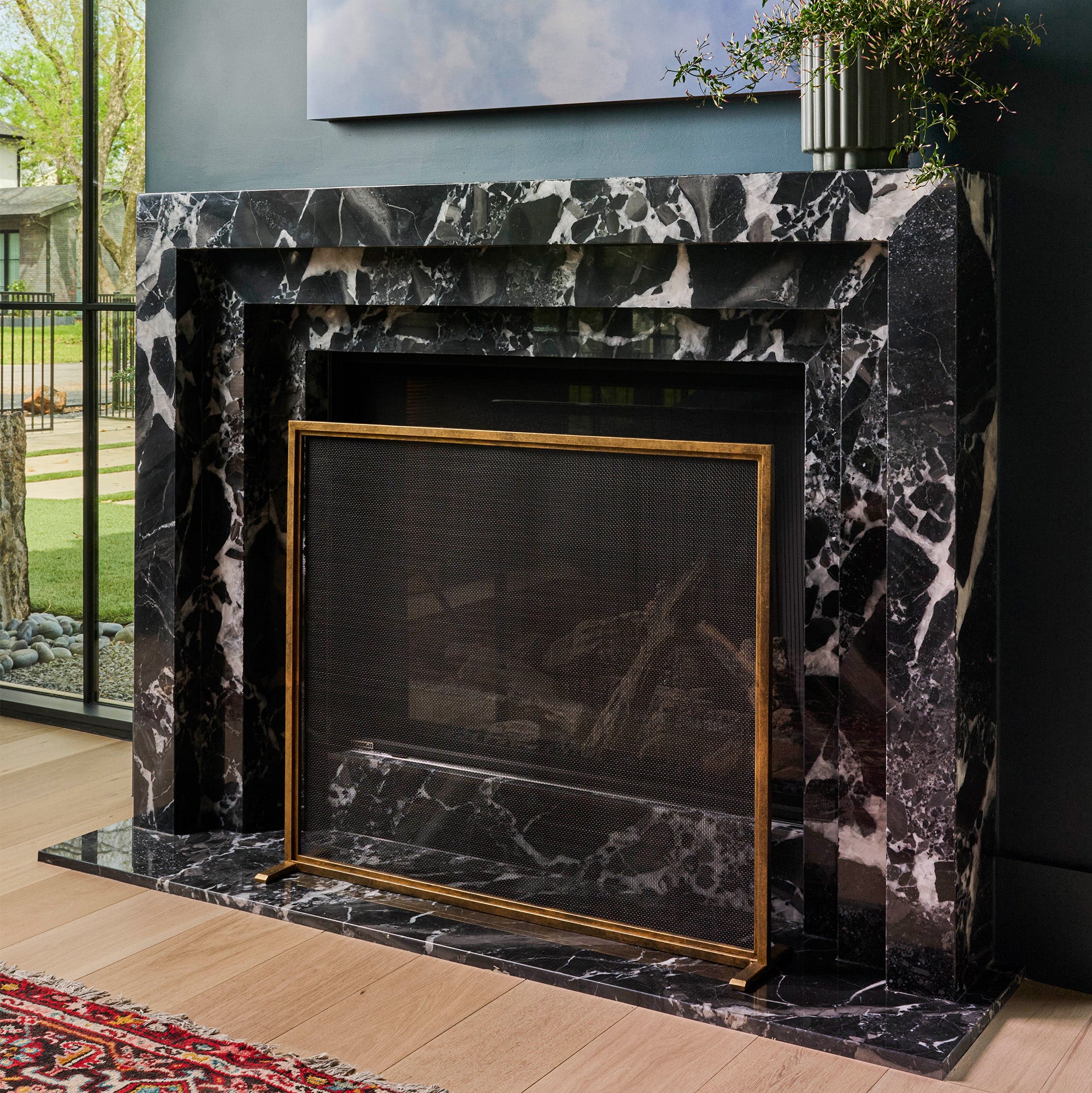 Modern Gold & Silver Fireplace Screens | Claire Crowe Collection