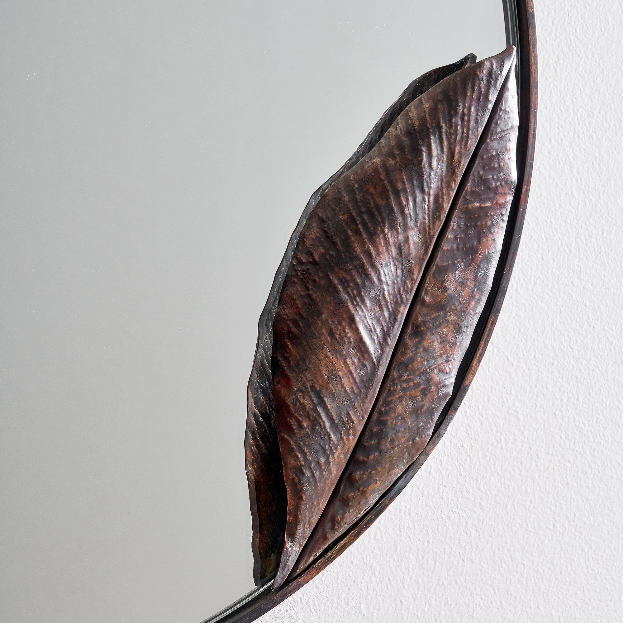 Copper Leaf Mirror