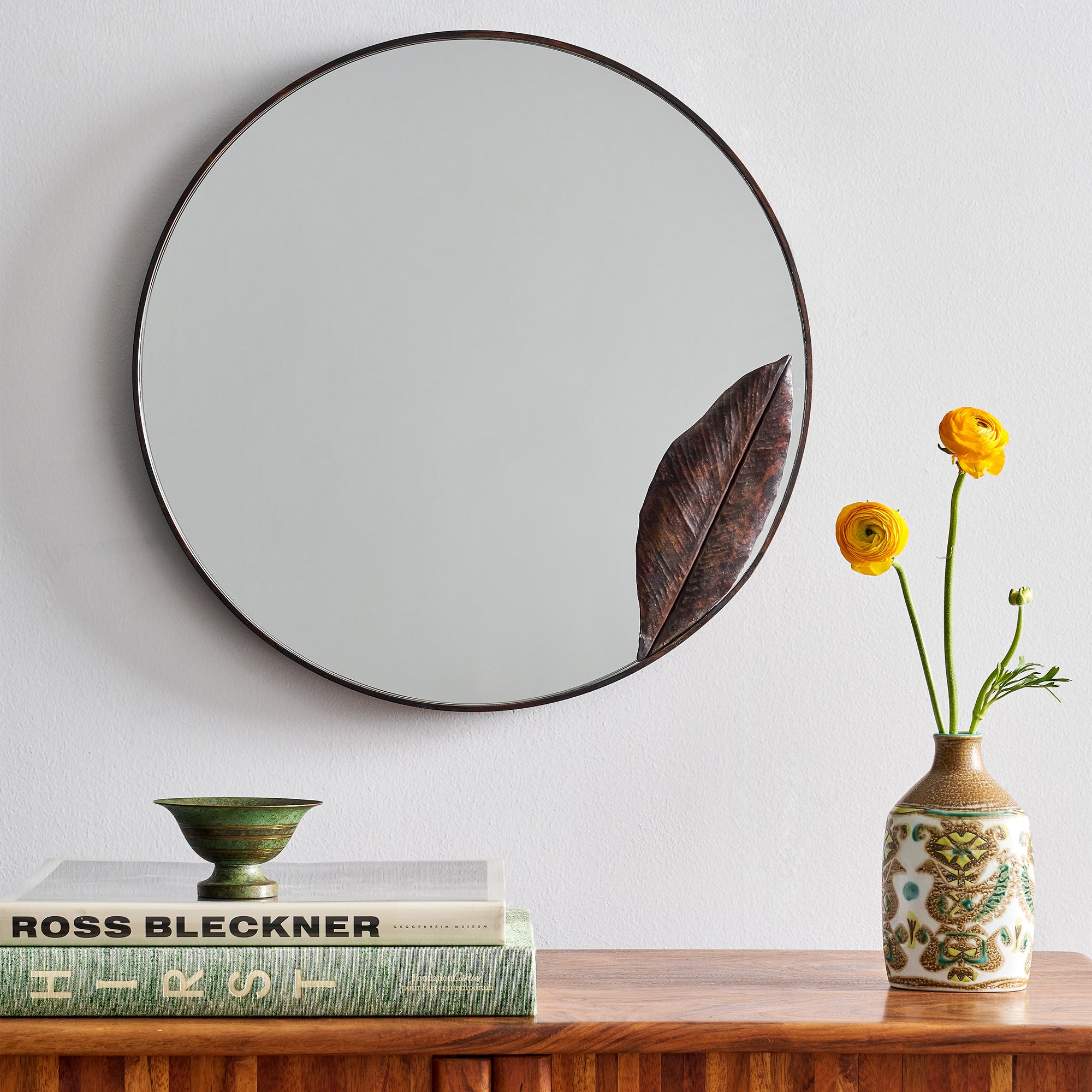 Copper Leaf Mirror