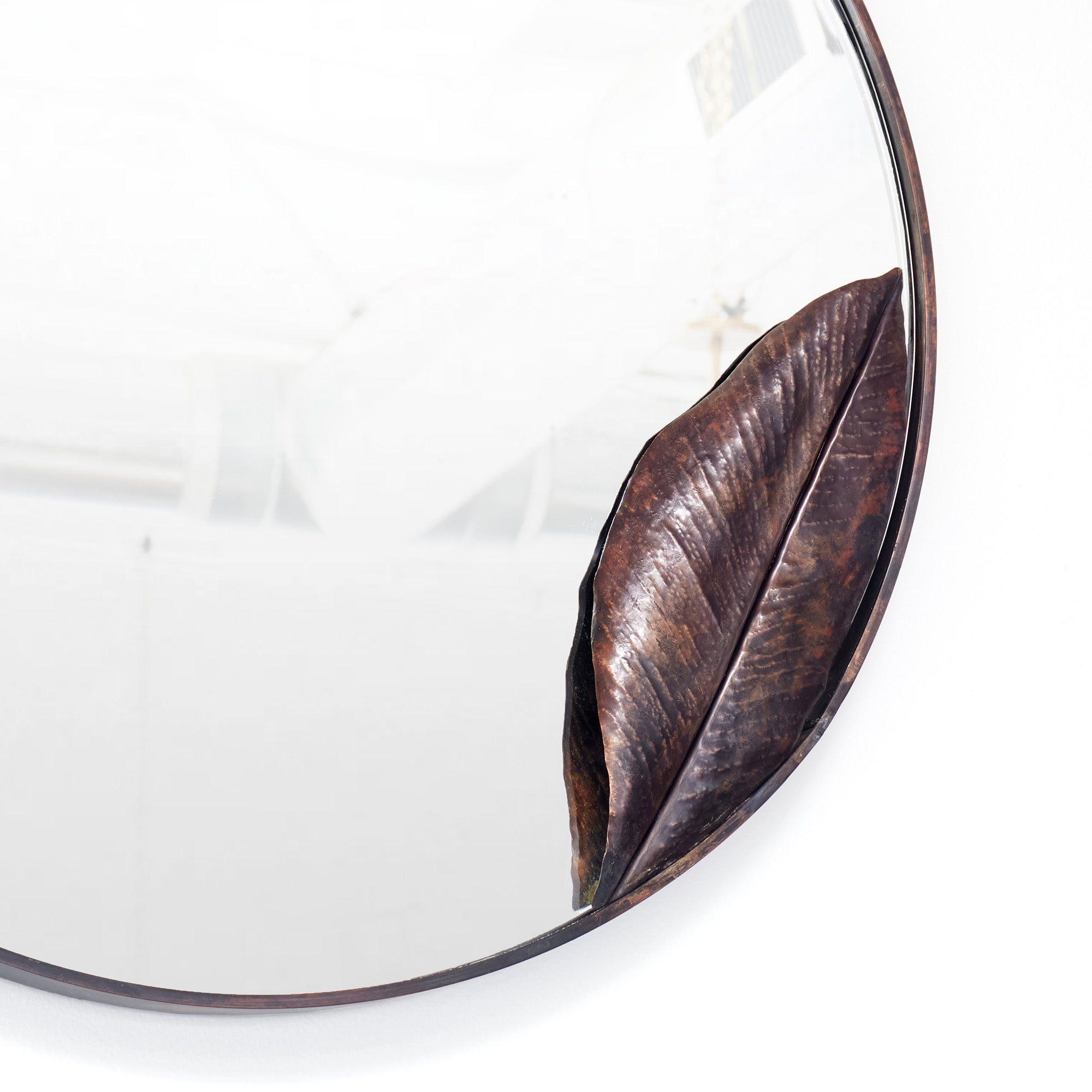 Copper Leaf Mirror