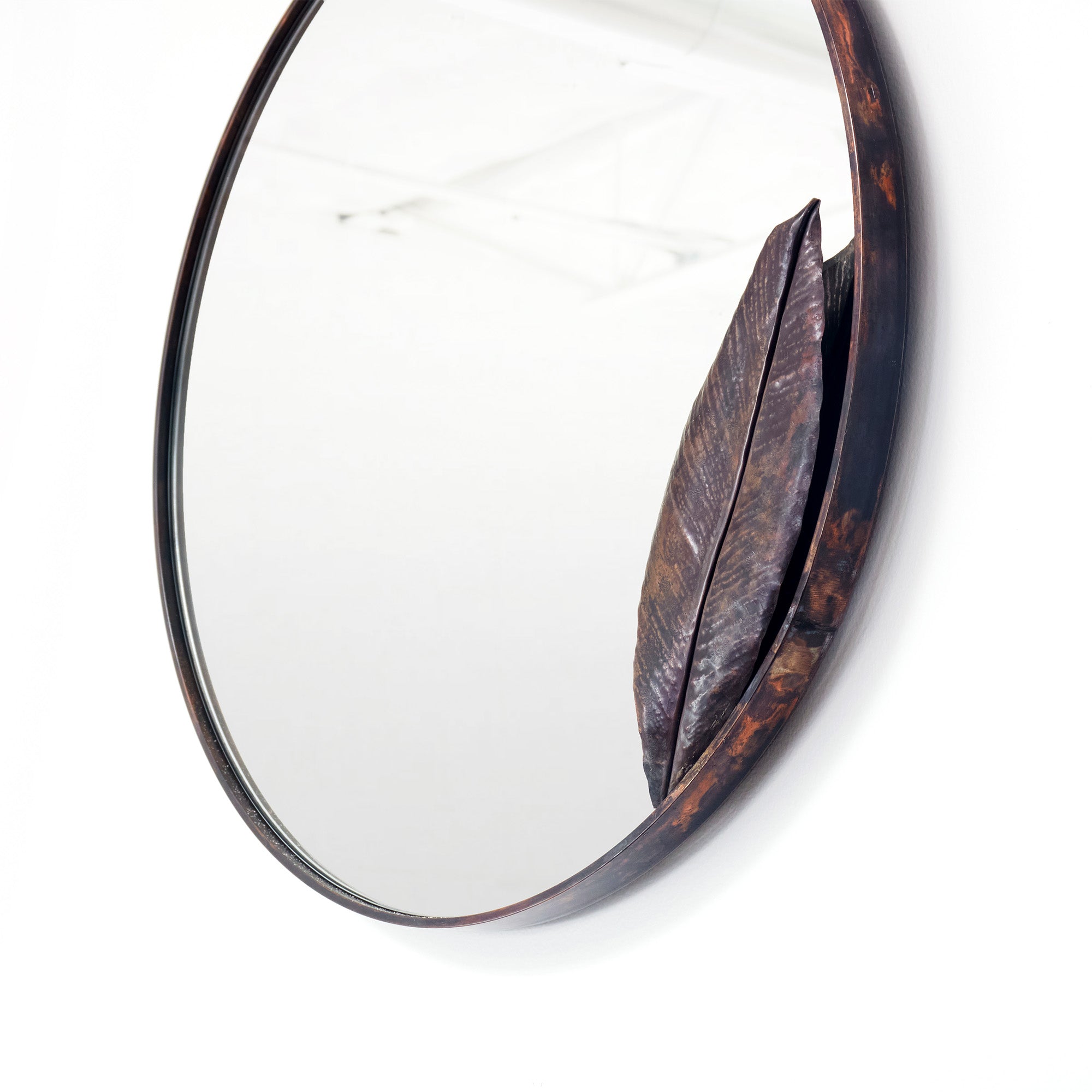 Copper Leaf Mirror