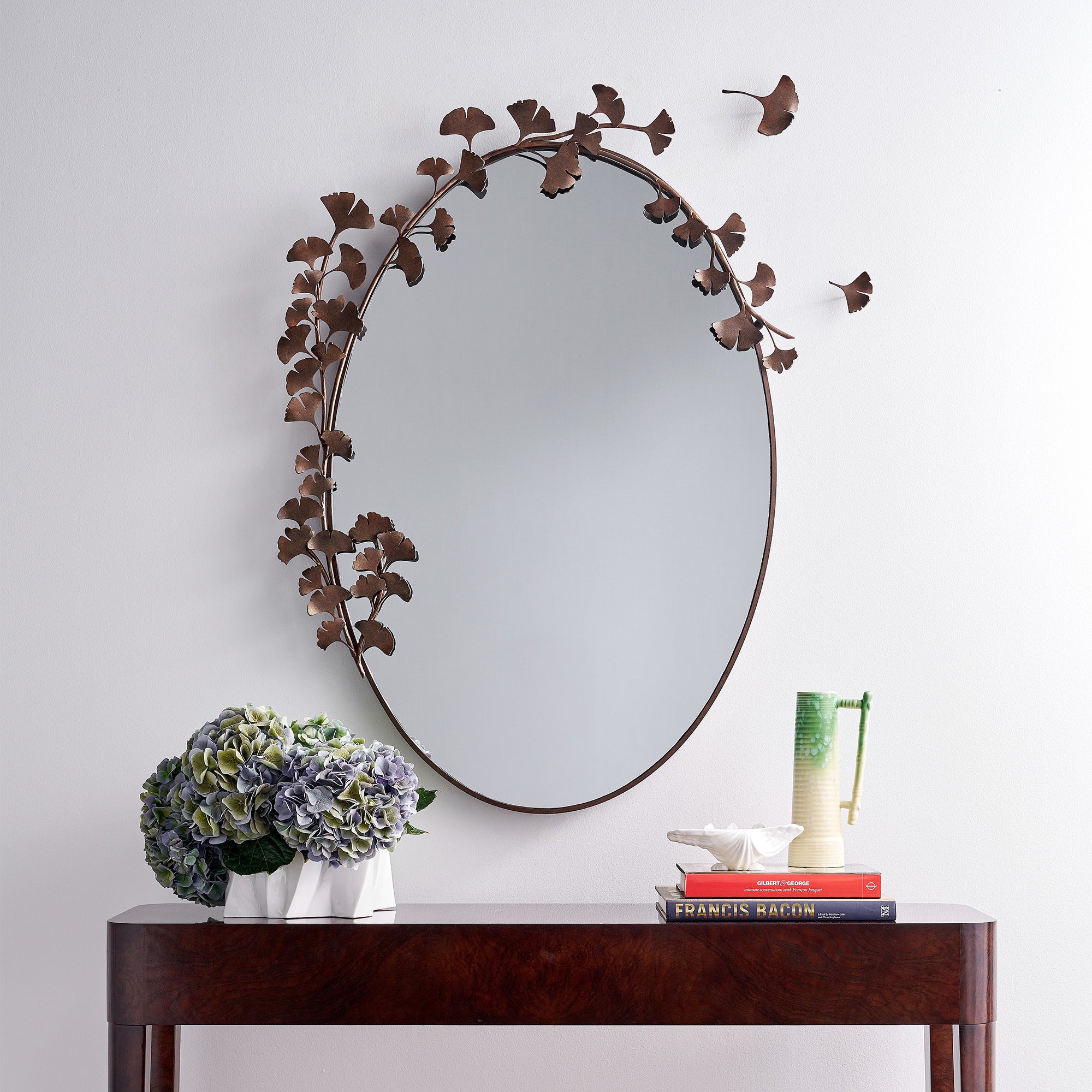 ヴィンテージ ミッドセンチュリー ガラス天板 真鍮キャスター HMC 薔薇 Ginkgo Wall Mirrors & Decor | Claire Crowe Collection