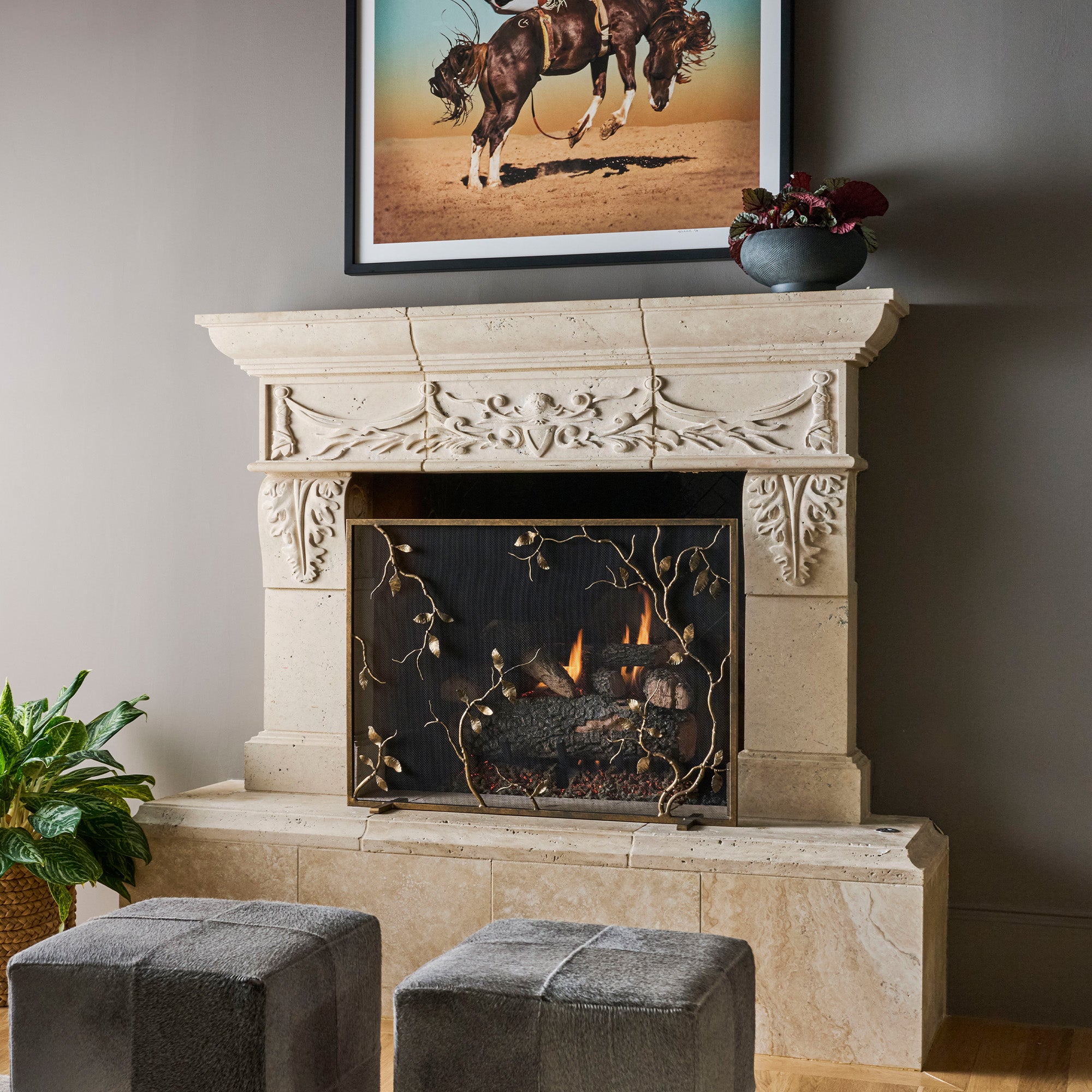 特価★カウンター★ファイヤーブリック★W600×L3,000×H168㎜★展示品 Lennox Fireplace Screen – Claire Crowe Collection