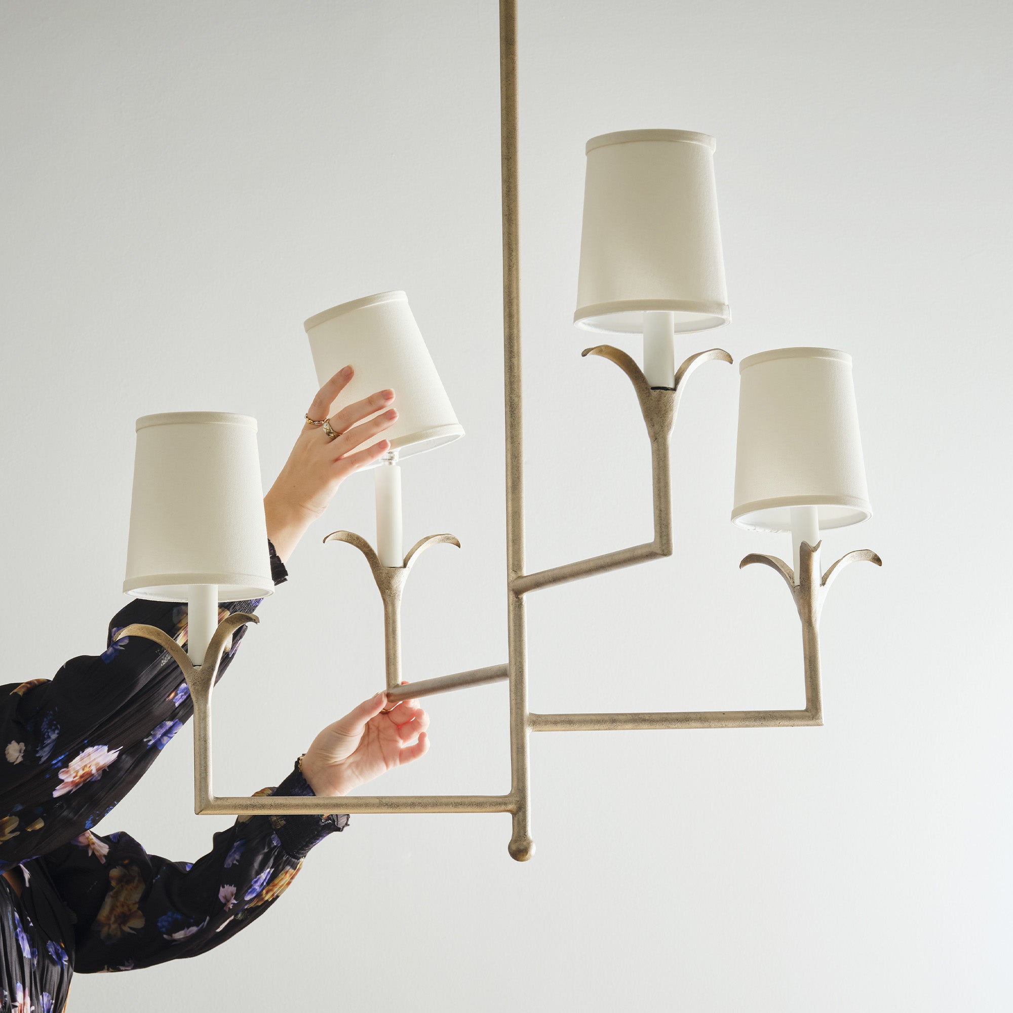 Lily Stems Four-Arm Chandelier