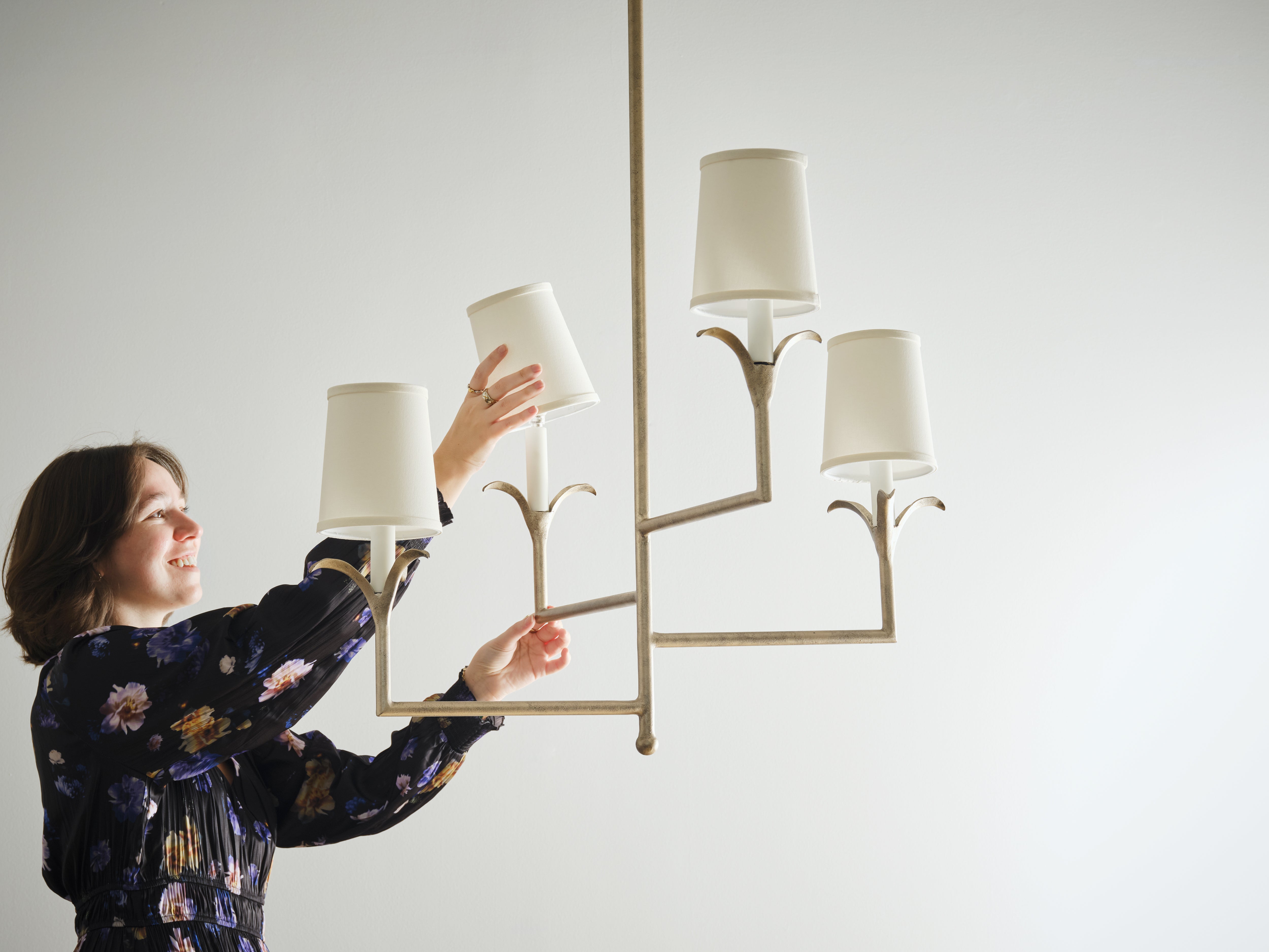 Lily Stems Four-Arm Chandelier