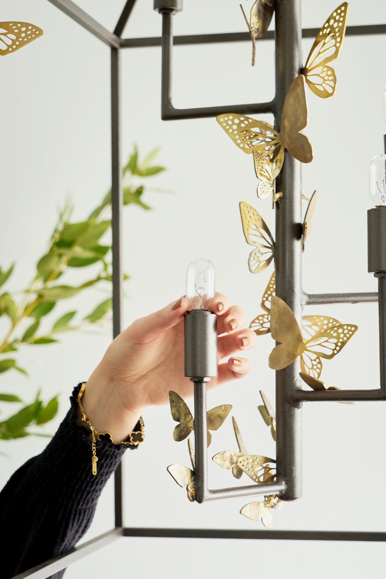 Monarch Lantern in Warm Black