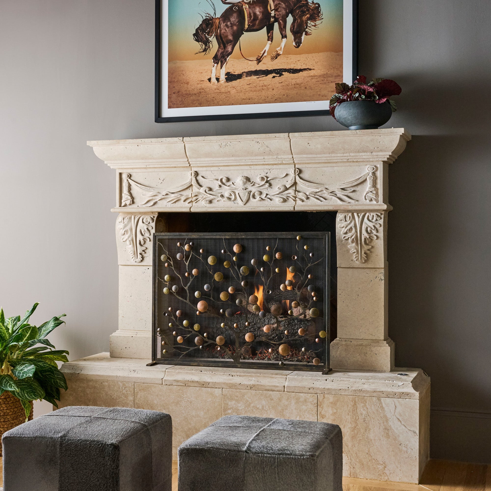 Claire Crowe Collection | Artisan Metal Art & Custom Fireplace Screens