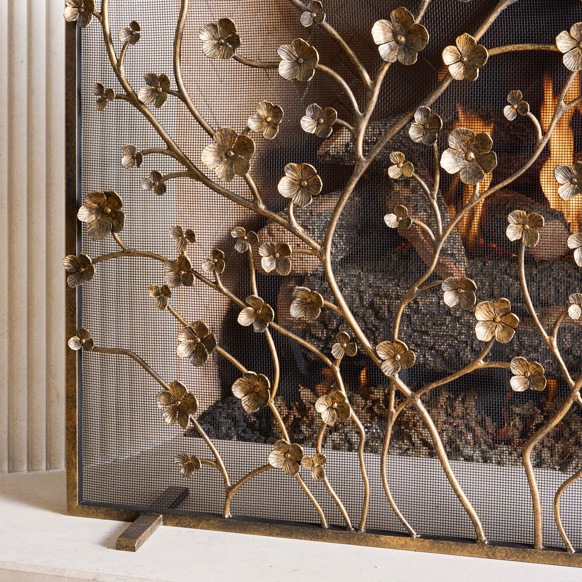 Primrose Garden Fireplace Screen