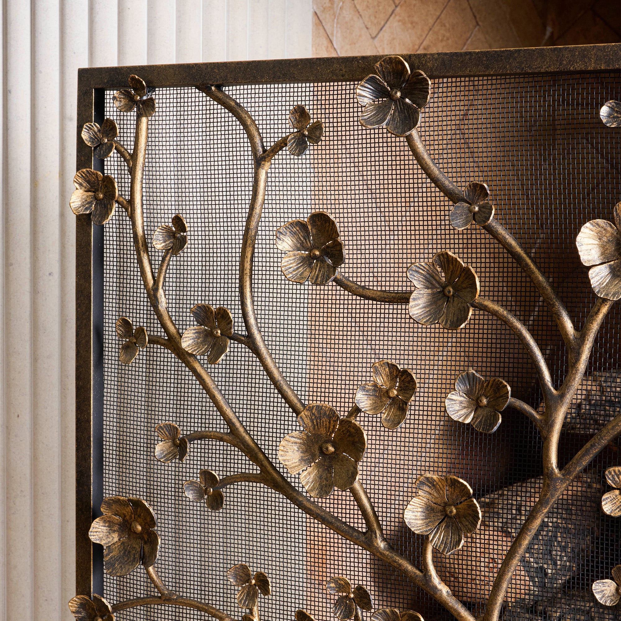 Primrose Garden Fireplace Screen