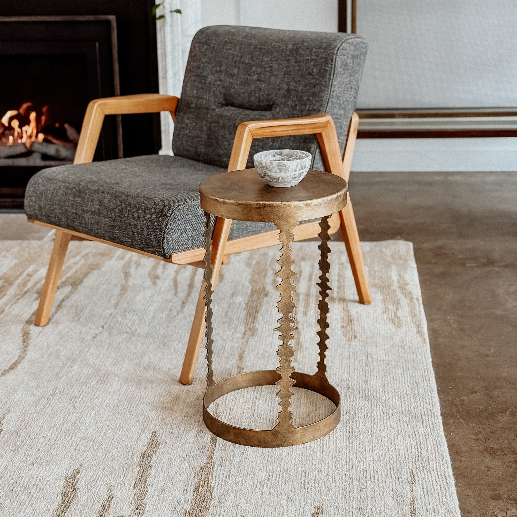 Rocco Occasional Table in Aged Gold