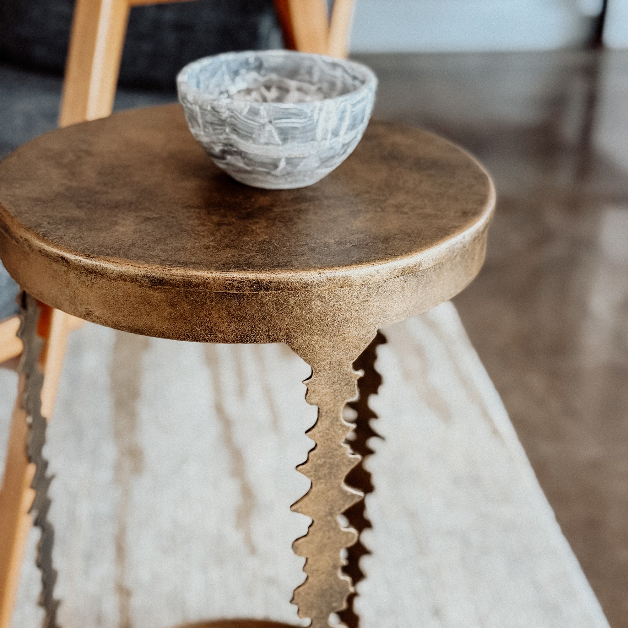 Rocco Occasional Table in Aged Gold
