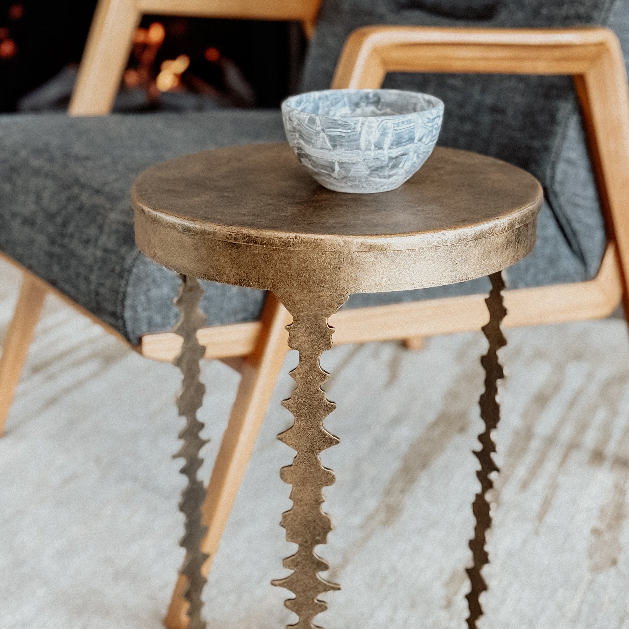 Rocco Occasional Table in Aged Gold