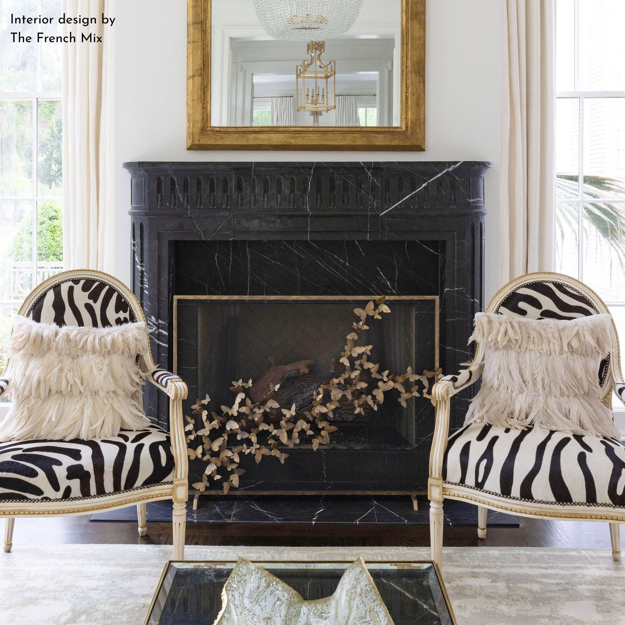 Butterfly Fireplace Screen, Classic