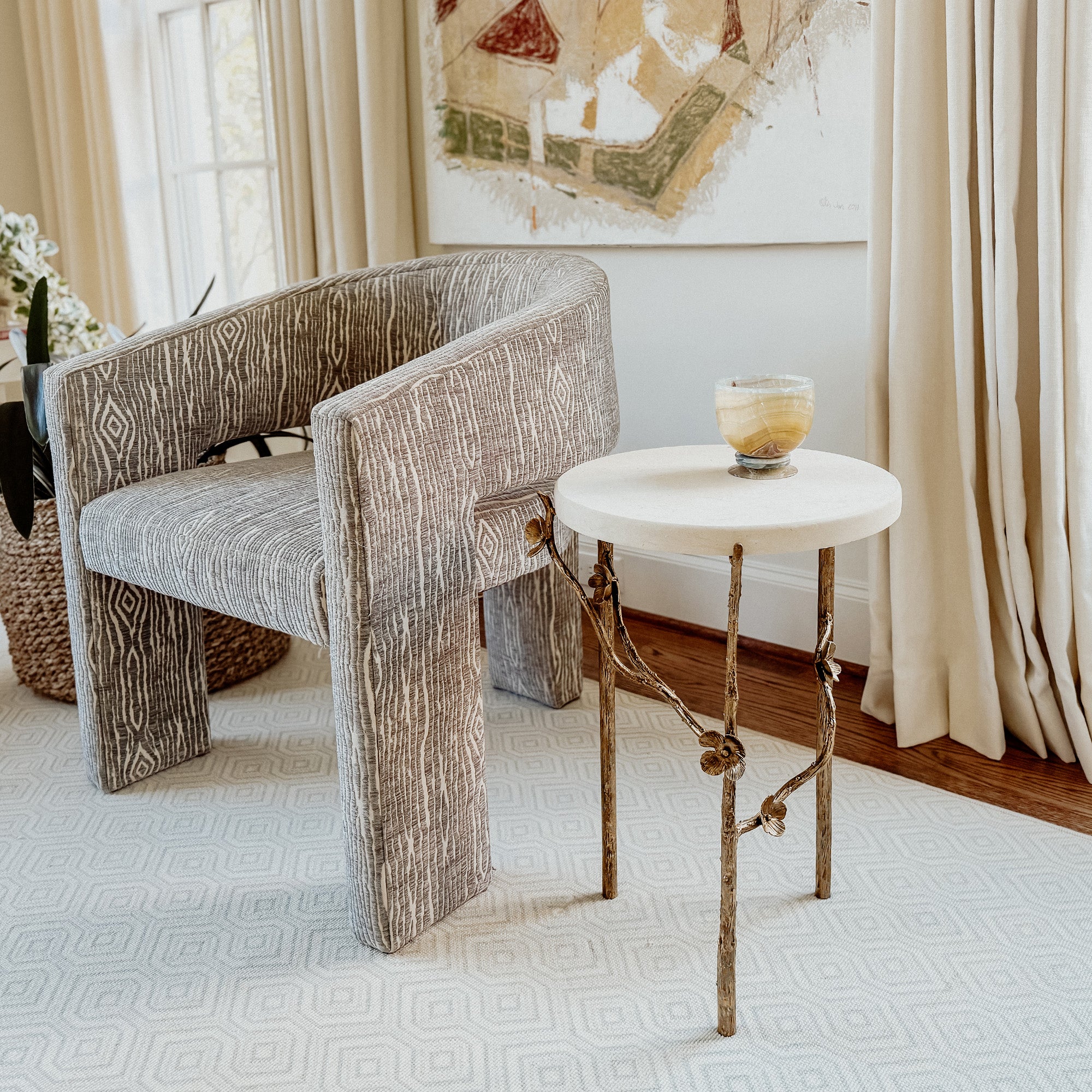 Modern Cherry Blossom Accent Table