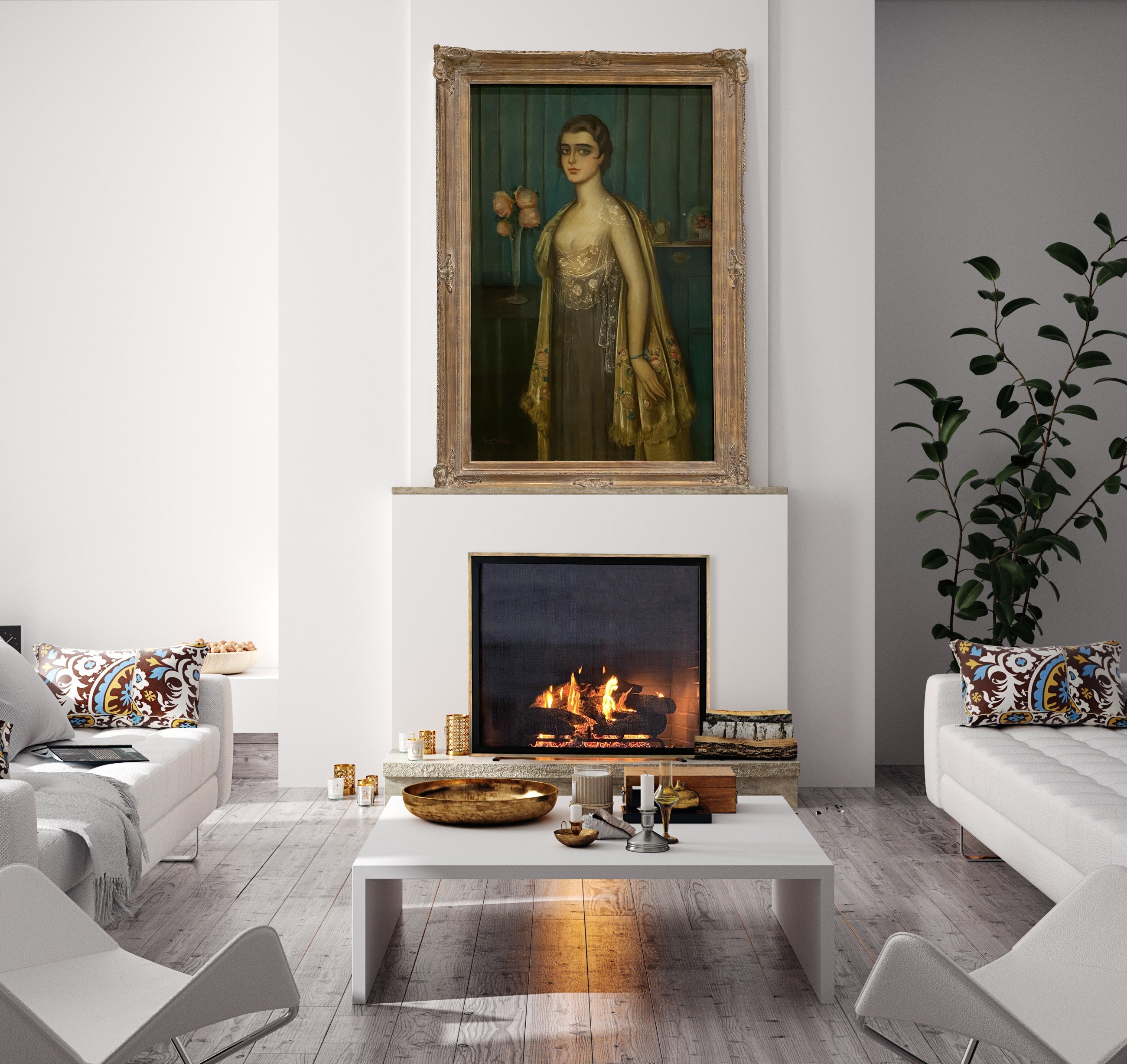 Bleeker Fireplace Screen in Matte Black