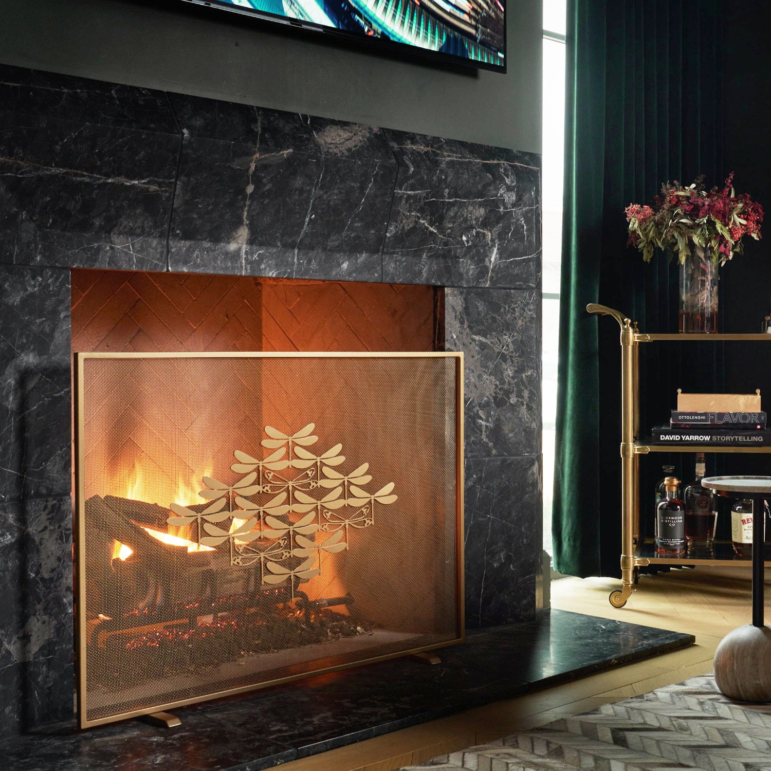 Dragonfly Diamond Fire Screen