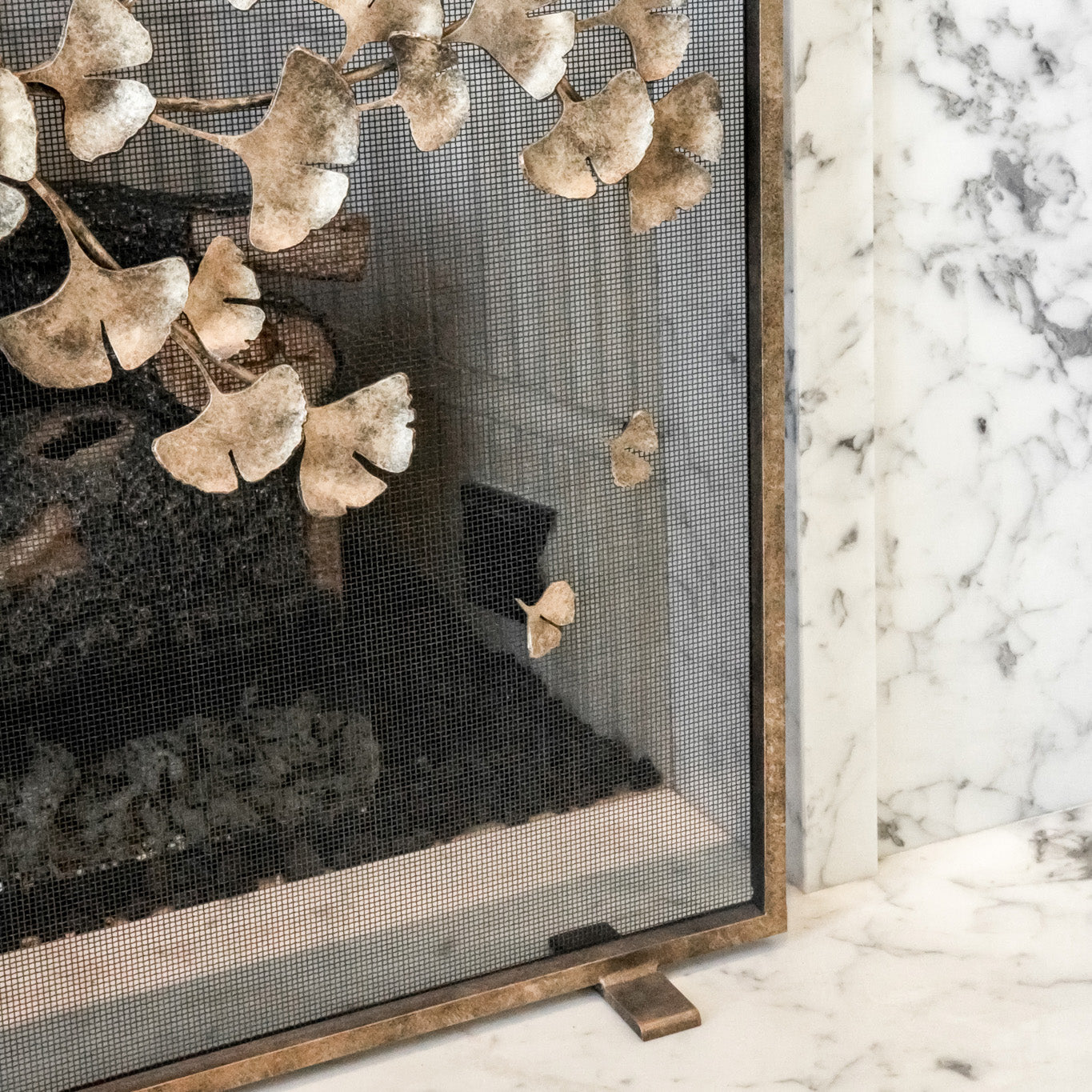 Ginkgo Fireplace Screen