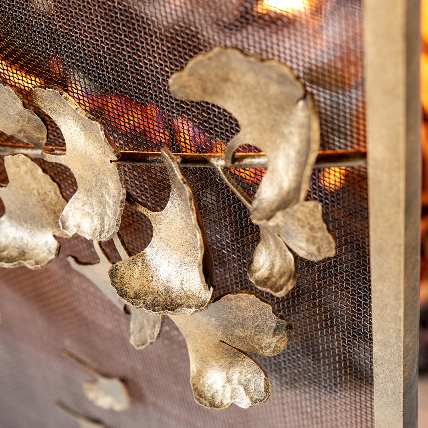Ginkgo Fireplace Screen
