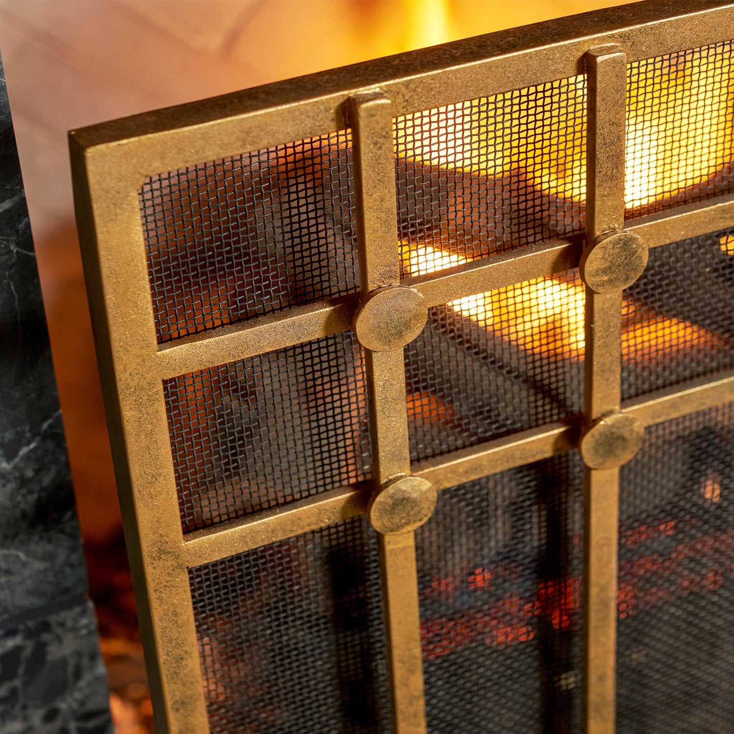 Henry Fireplace Screen in Mild Steel