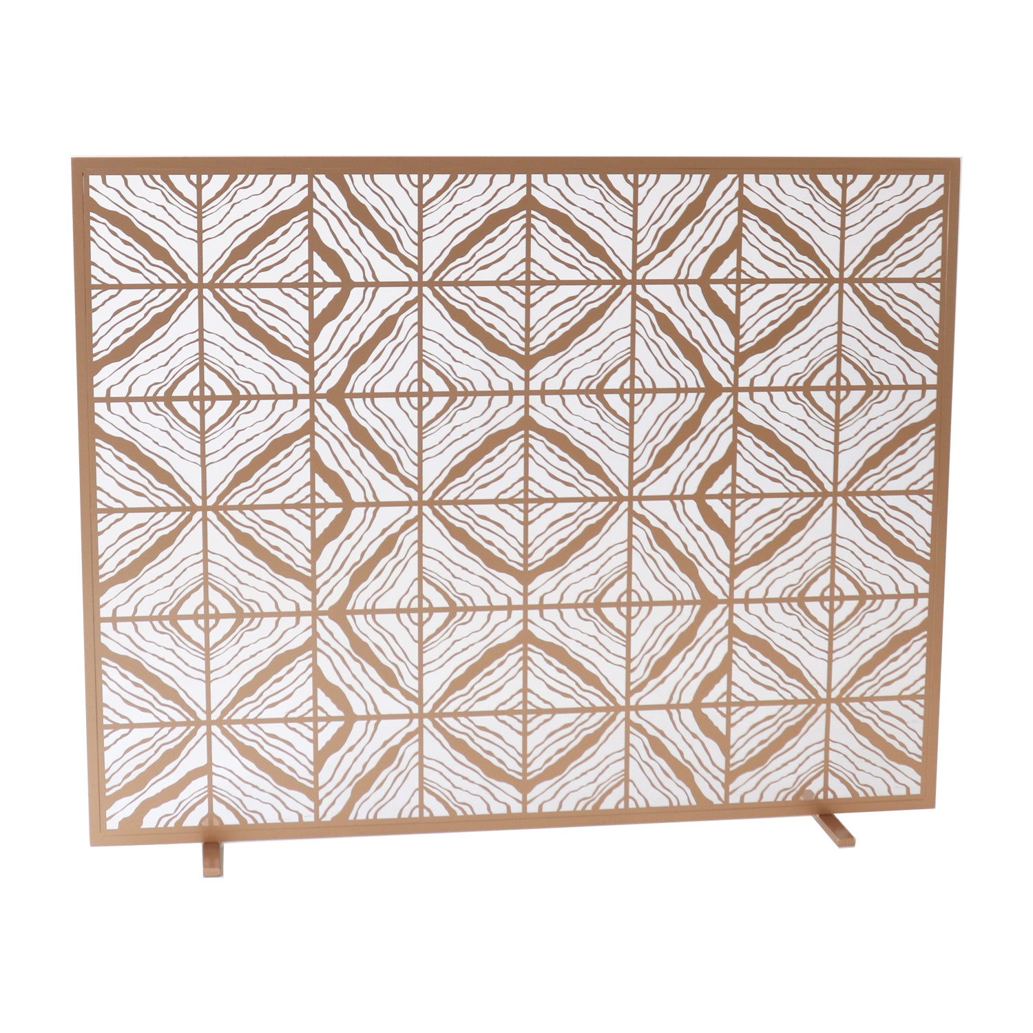 Tapestry Fireplace Screen in Rose Gold