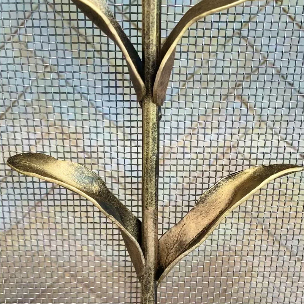 Lily Stems Fireplace Screen lifestyle video detailing Lily Stems Fireplace Screen